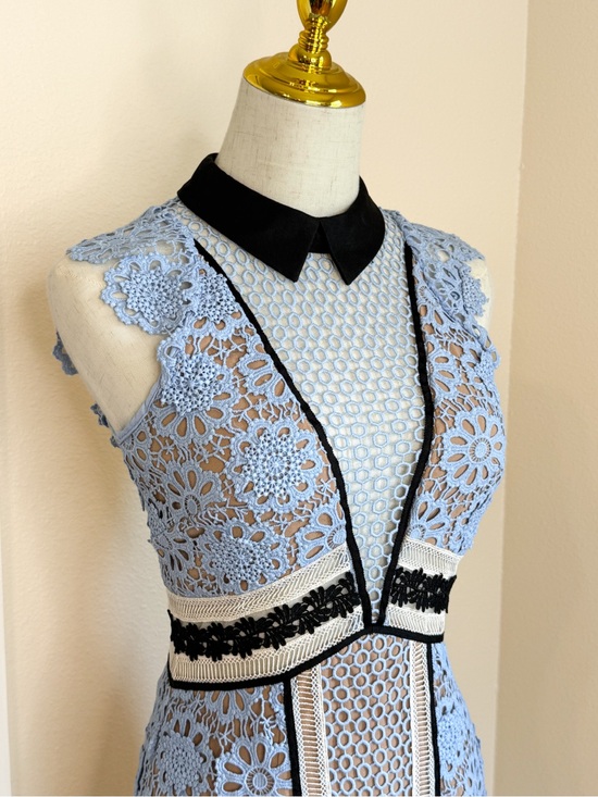 Self-Portrait Dresses & Skirts - Self-Portrait Blue Floral Lace Midi Dress US 2 NWT